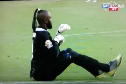 Mazembe Keeper's Butt Dance Celebration