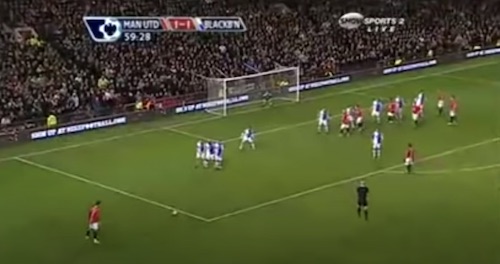 Cristiano Ronaldo Free Kick Versus Blackburn Cristiano Bad Angle
