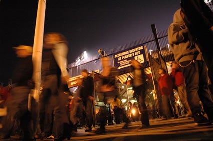 Crowd Exiting the Stadium