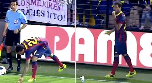 Dani Alves Eats Banana