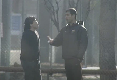 Maradona Talks to Guardiola