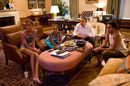 Obama & Family Watch World Cup