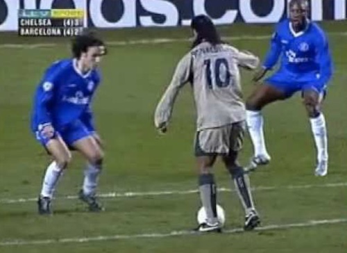 Ronaldinho Toe Poke Chelsea