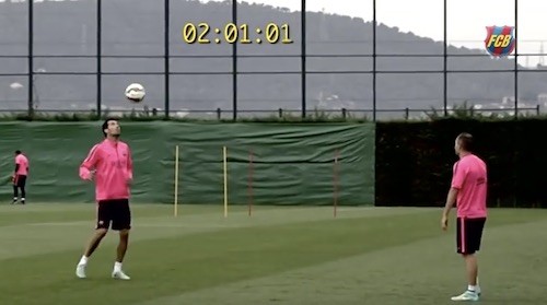 Xavi, Iniesta & Busquets Juggling