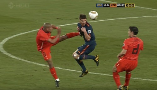 Nigel de Jong Karate Kick