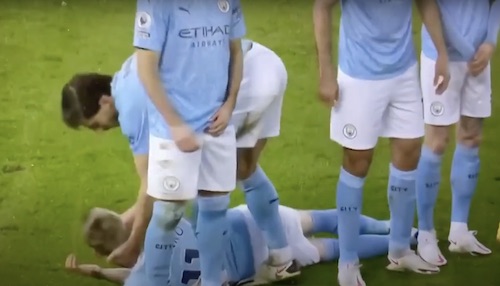 Zinchenko Lying Down Behind the Wall