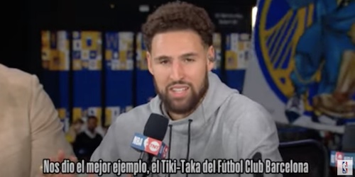 Klay Thompson Barcelona's Tiki Taka Style