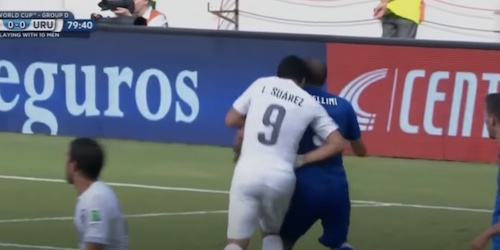 Suarez Bites Chiellini in the World Cup