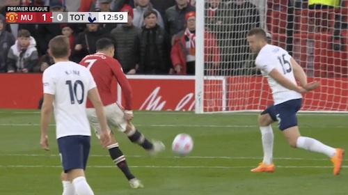 Eric Dier Arms Behind Back Defending