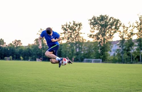 Soccer players practice the skills they see their heroes perform