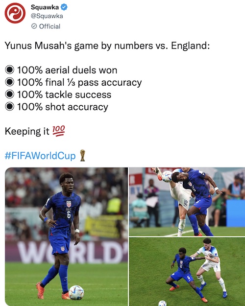 Musah Stats Versus England