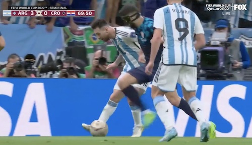 Lionel Messi Assist with His Right Foot