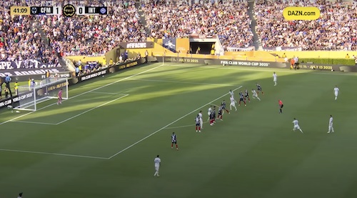 Inter Milan Free Kick Against Monterrey